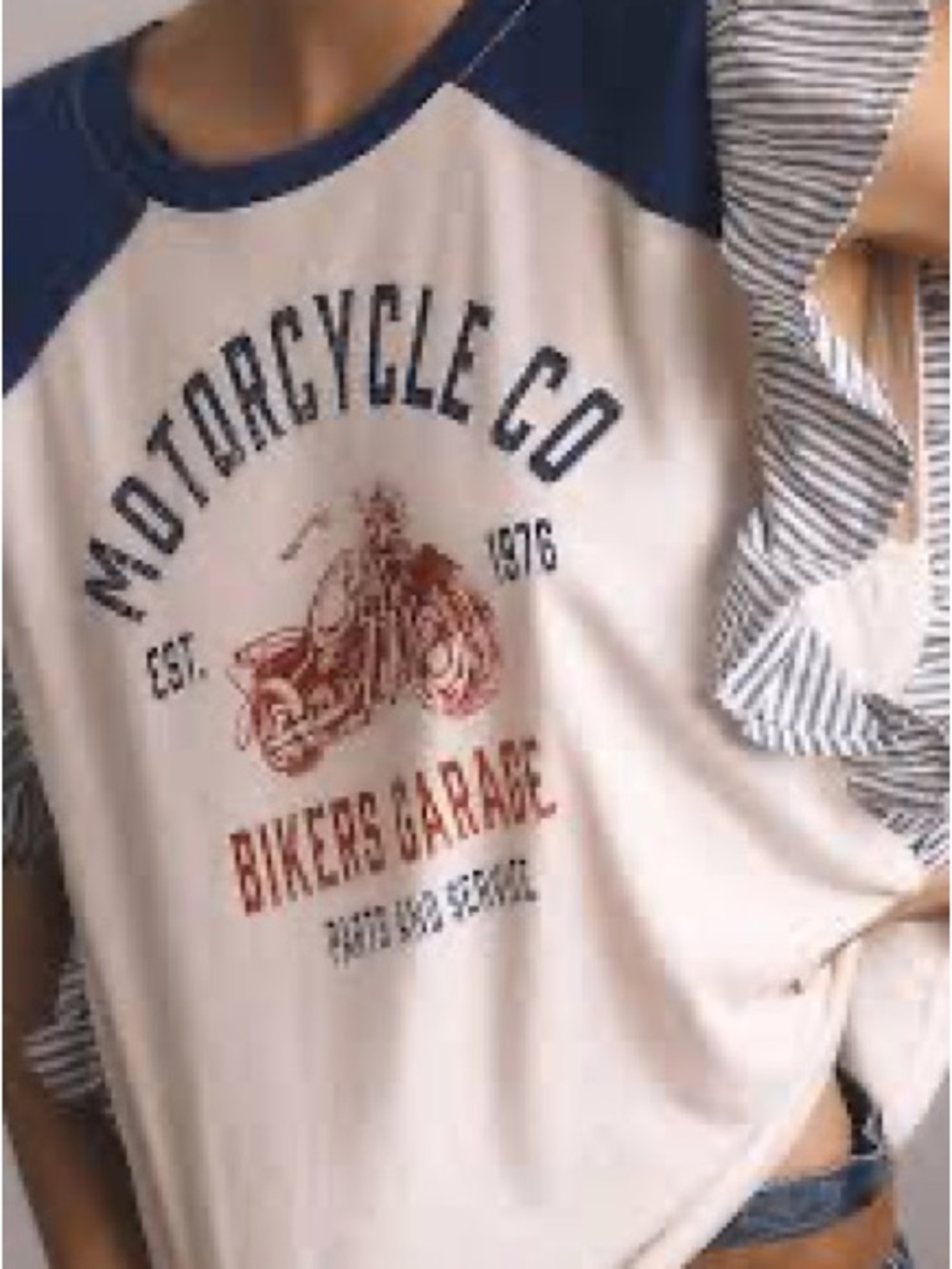 Pilcro Reworked Ringer Tee from Anthropologie XL - Picture 2 of 6